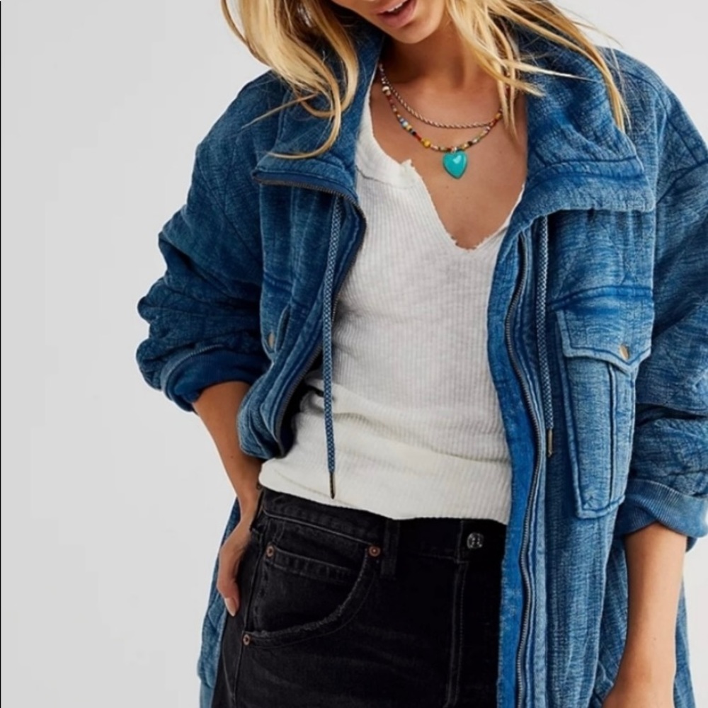 - - NWT Free People Luna Cozy Bomber Jacket sz S